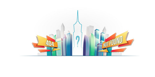 page not found 404 error message vector image