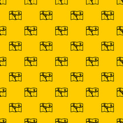 map with pin pointers pattern vector image