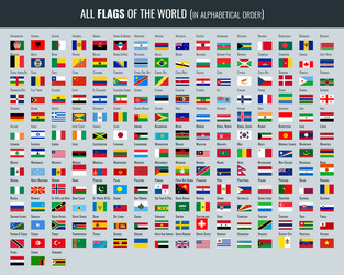 Set all national flags world vector