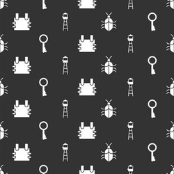 set system bug concept old key bulletproof vest vector image