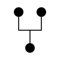 code branch icon set merge data request symbol vector image