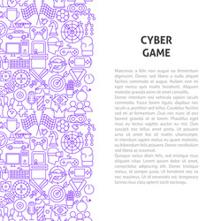 Cyber game seamless pattern Royalty Free Vector Image
