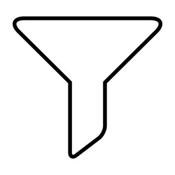 filter button web shape icon flat filtering vector image