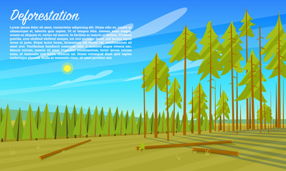 Stop deforestation cut down forest tree icon Vector Image