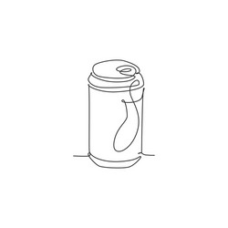 Stylized Soft Drink Can - Single Line vector image