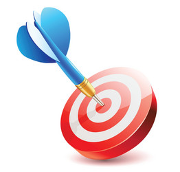 Dartboard Target with Blue Dart vector image