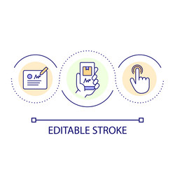 Digital Signature Loop - Concept Icon vector image