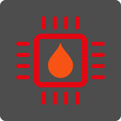 drop test chip rounded square button vector image