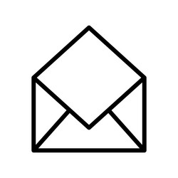 empty linear email icon editable stroke open vector image