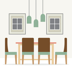 Dining room Royalty Free Vector Image - VectorStock