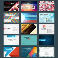 Set of modern creative business cards vector