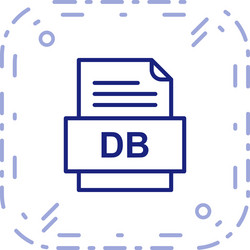 db file document icon vector image
