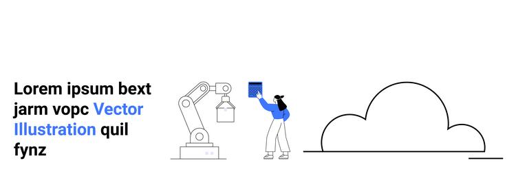 factory automation and digital cloud integration vector image
