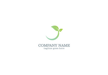 Green leaf organic logo Royalty Free Vector Image