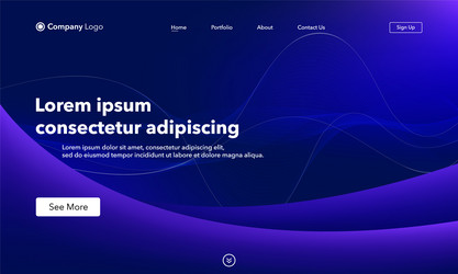 landing page abstract background website template vector image