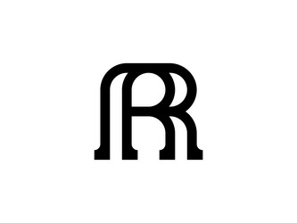 R letter monogram logo design Royalty Free Vector Image