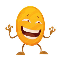 satisfied coin icon for game apps interface vector image