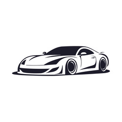 sport car logo design fast silhouette icon Vector Image