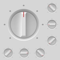 Realistic black plastic panel media audio player Vector Image