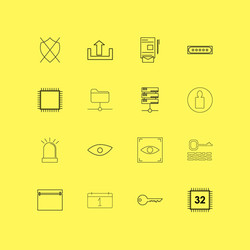 Internet technologies linear icon set simple vector