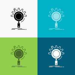 seo search optimization process setting icon over vector image