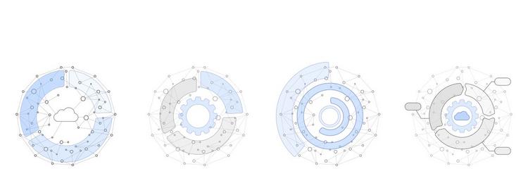 set of connected web dots analytics and insights vector image