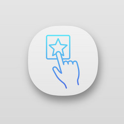 Add to favorite button click app icons set vector