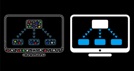 flare mesh network hierarchy monitoring icon vector