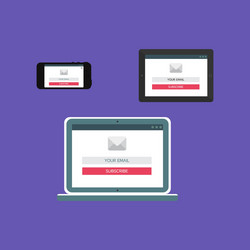 web template of adaptive email form vector image