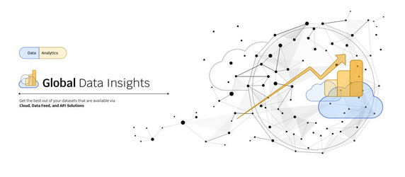 cloud global data network connection banner vector image