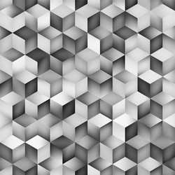 Grey Scale Cube Pattern vector image
