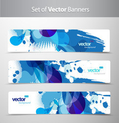 set of abstract colorful web headers vector