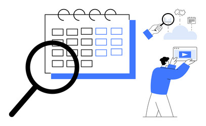 task management and data analysis through vector image