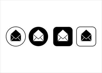 collection of open empty email envelope icons vector image