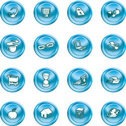 internet and computing icons vector image
