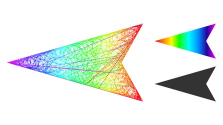 spectrum net gradient arrowhead left icon vector image