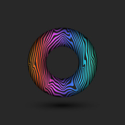 abstract donut logo with bright multicolored vector