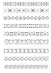 collection ornamental rule lines in different vector image