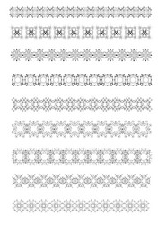 collection ornamental rule lines in different vector