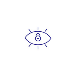 eye visibility password line icon see privacy vector