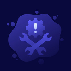 fixing errors and technical problems icon vector image