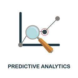 predictive analytics icon simple element from vector image