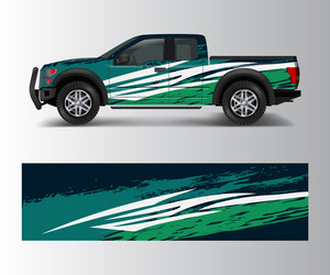 Abstract Offroad Truck Wrap Vector Image