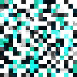 blue square seamless pattern with blob effect vector image