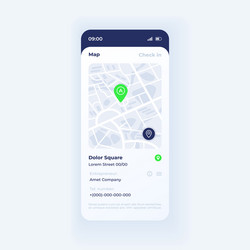 gps navigation app smartphone interface template vector image