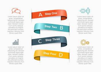 Infographic template can be used for workflow vector