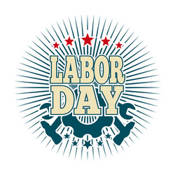 may day template card for labor Vector Image