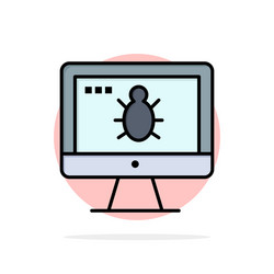 monitor bug screen security abstract circle vector image