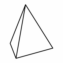 Triangular pyramid icon vector