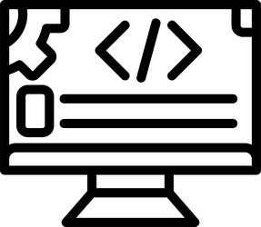 web development linear style icon design vector image